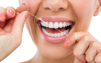 flossing teeth